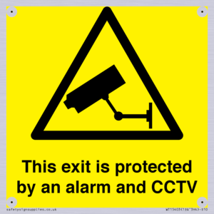 This exit is protected by an alarm and CCTV
